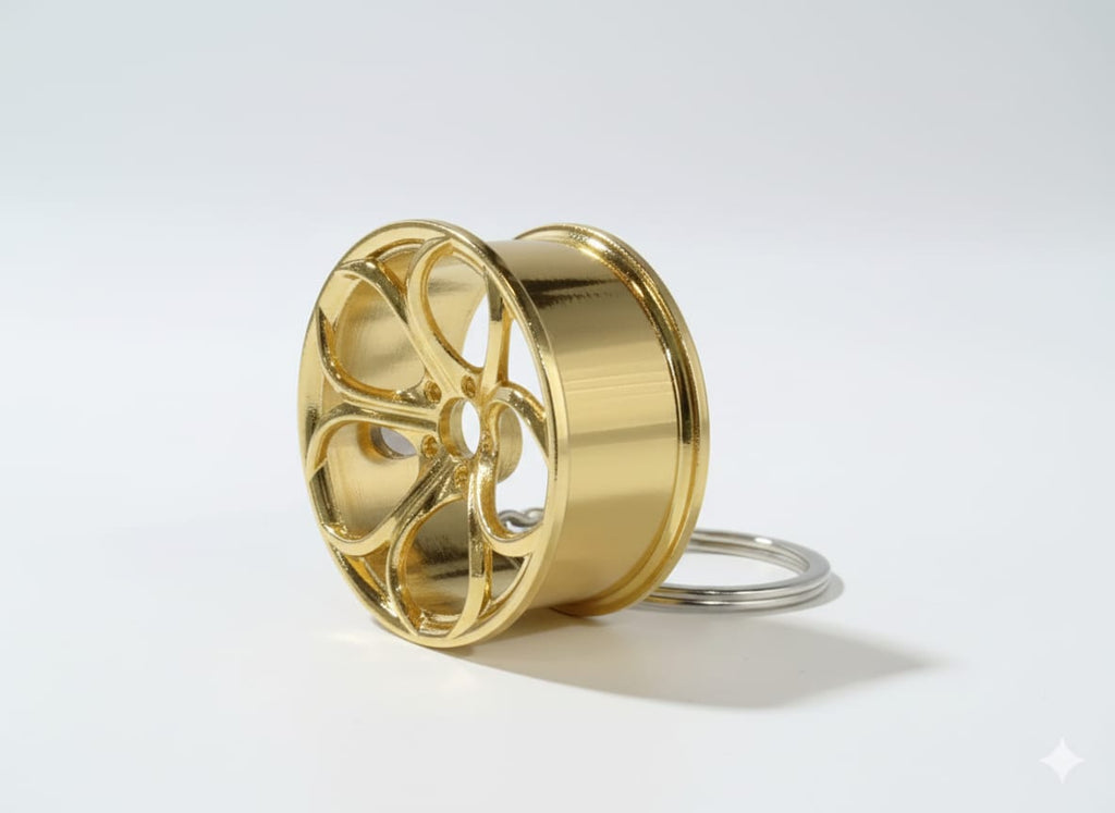 Metal Alloy Wheel Keychain