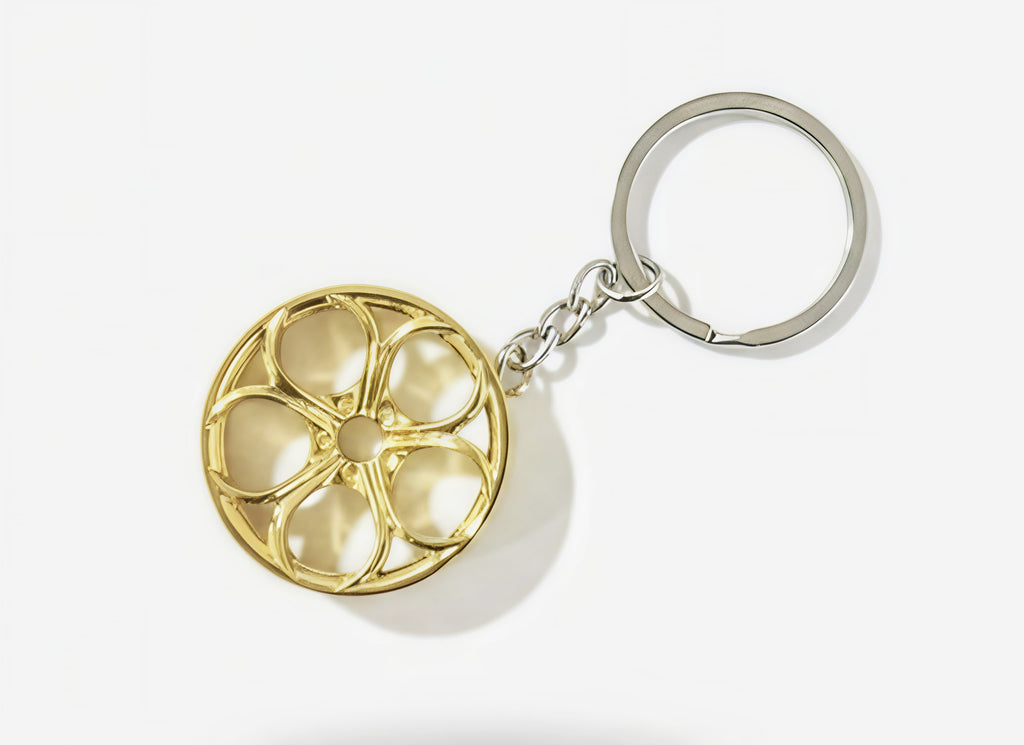 Metal Alloy Wheel Keychain