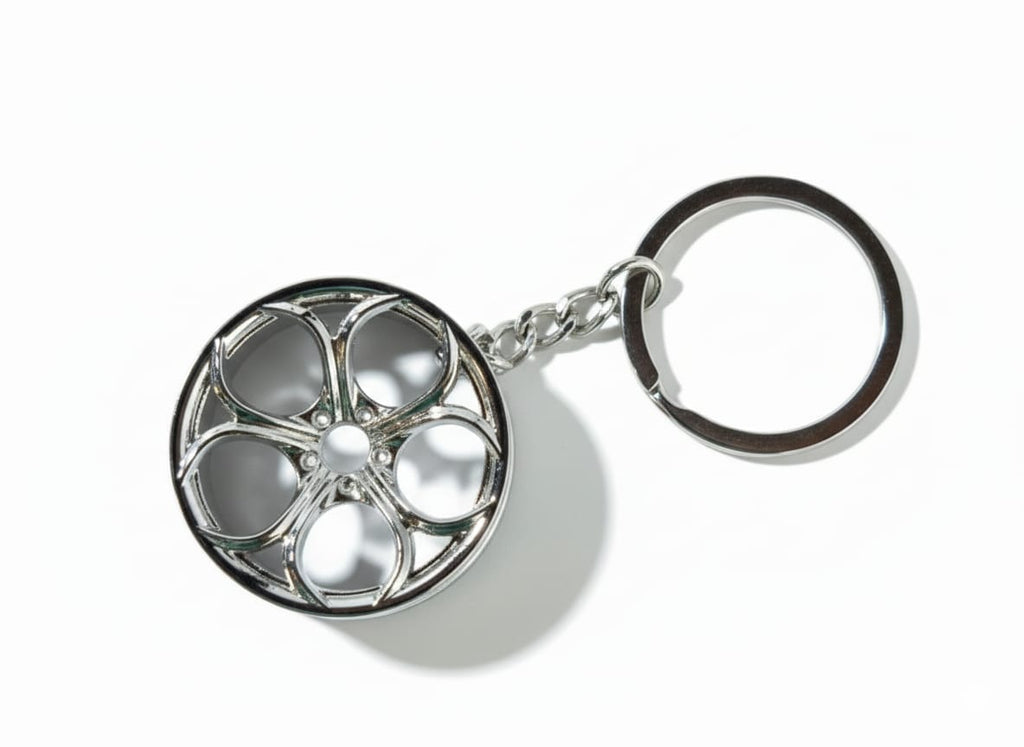 Metal Alloy Wheel Keychain