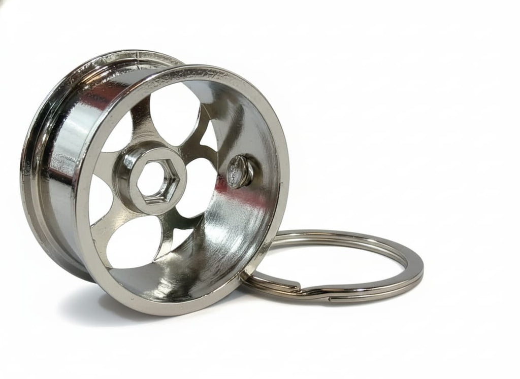 Metal Alloy Wheel Keychain