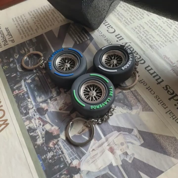 Racing Tyre Keychain